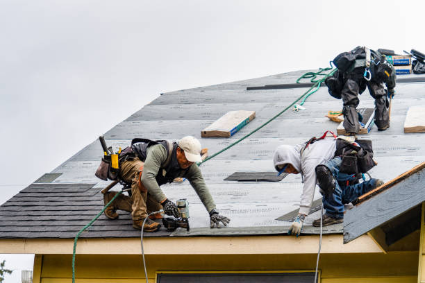 Professional Gutter Installation technician working in Merrimac, VA